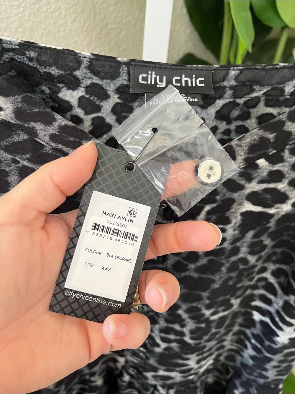 🖤 City Chic Maxi Aylin Black Leopard Maxi Dress XXS/12 NWT - Picture 4 of 8